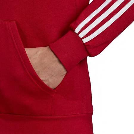 Bluza męska adidas Essentials 3 Stripes Fullzip Fleece czerwona FI0807