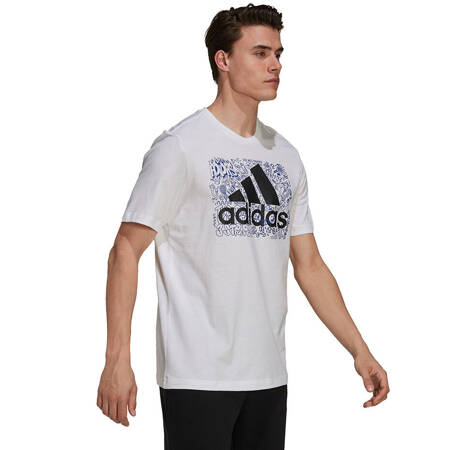 Koszulka męska adidas Doodle Logo Graphic biała GS4001