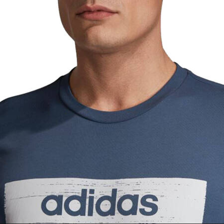 Koszulka męska adidas M Box Graphic Tee 2 niebiesko-biała EI4597