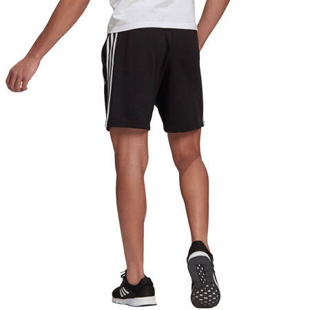 Spodenki męskie adidas Essentials French Terry 3-Stripes Shorts czarne GK9597